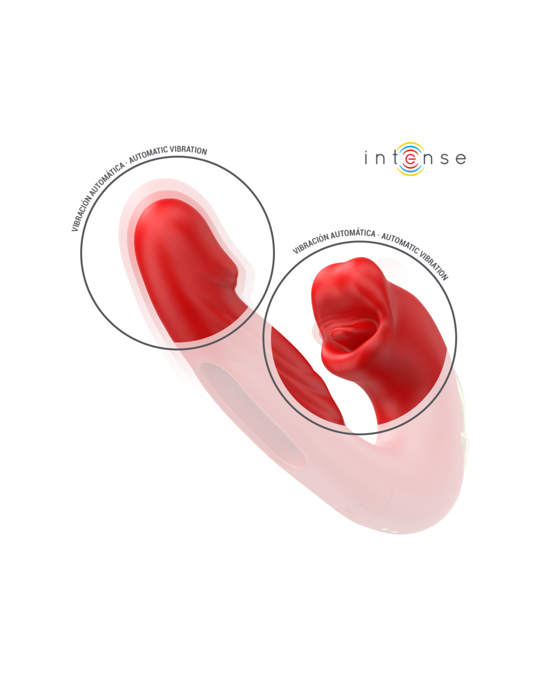 Intense - Nathy Doppelvibrator mit Multifunktions-Stimulierender Mund Rot