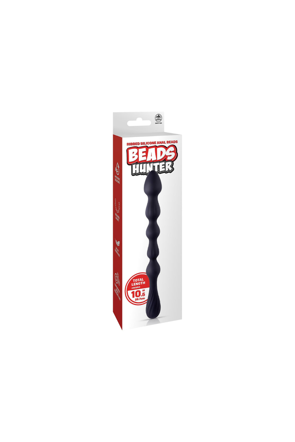 Gerippte Silikon Analperlen 26,6 cm