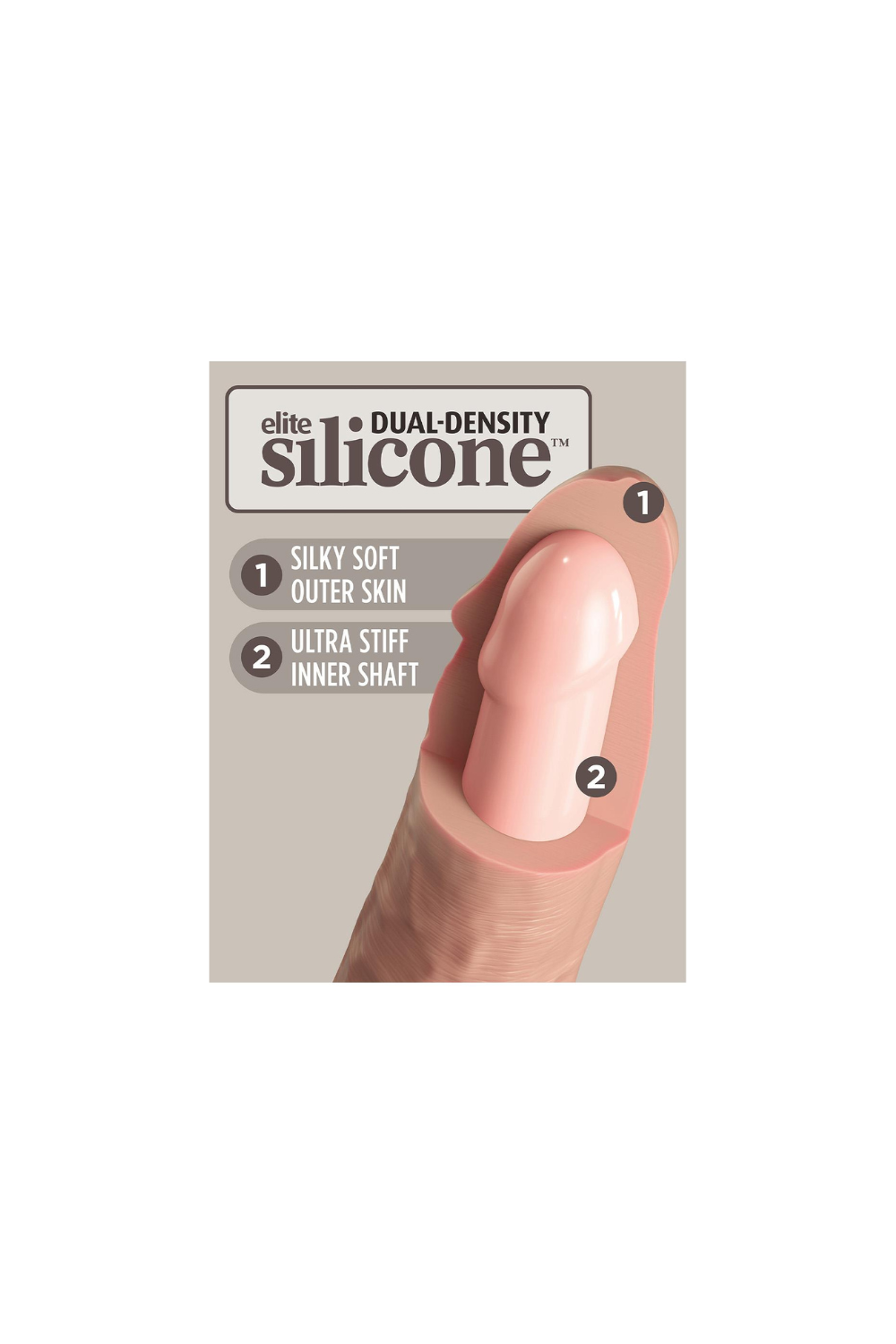 Dual-Density Silikon Dildo 23 cm