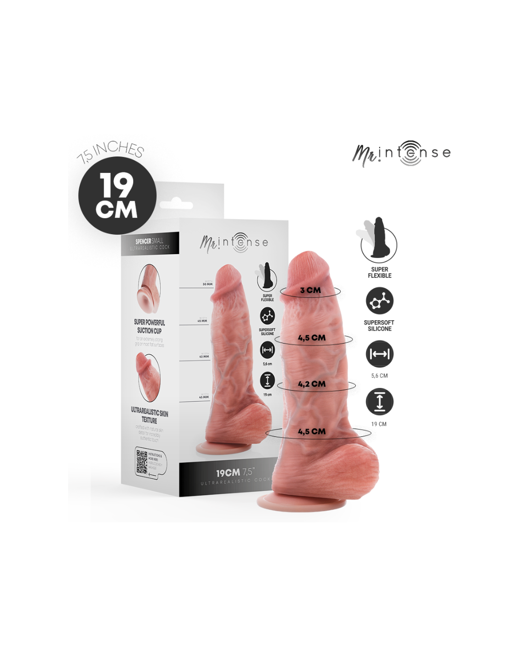 Mr Intense - Spencer Kleiner Ultrarealistischer Penis Mit Hoden 19 Cm