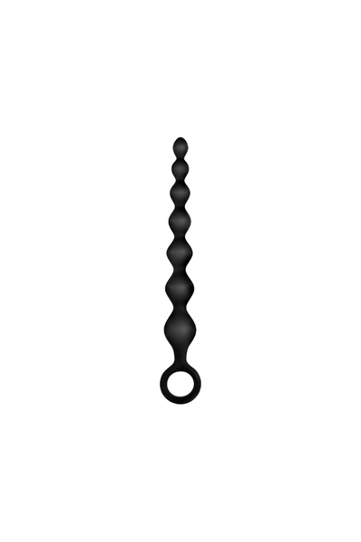 Gerippte Silikon-Analperlen 17,8cm