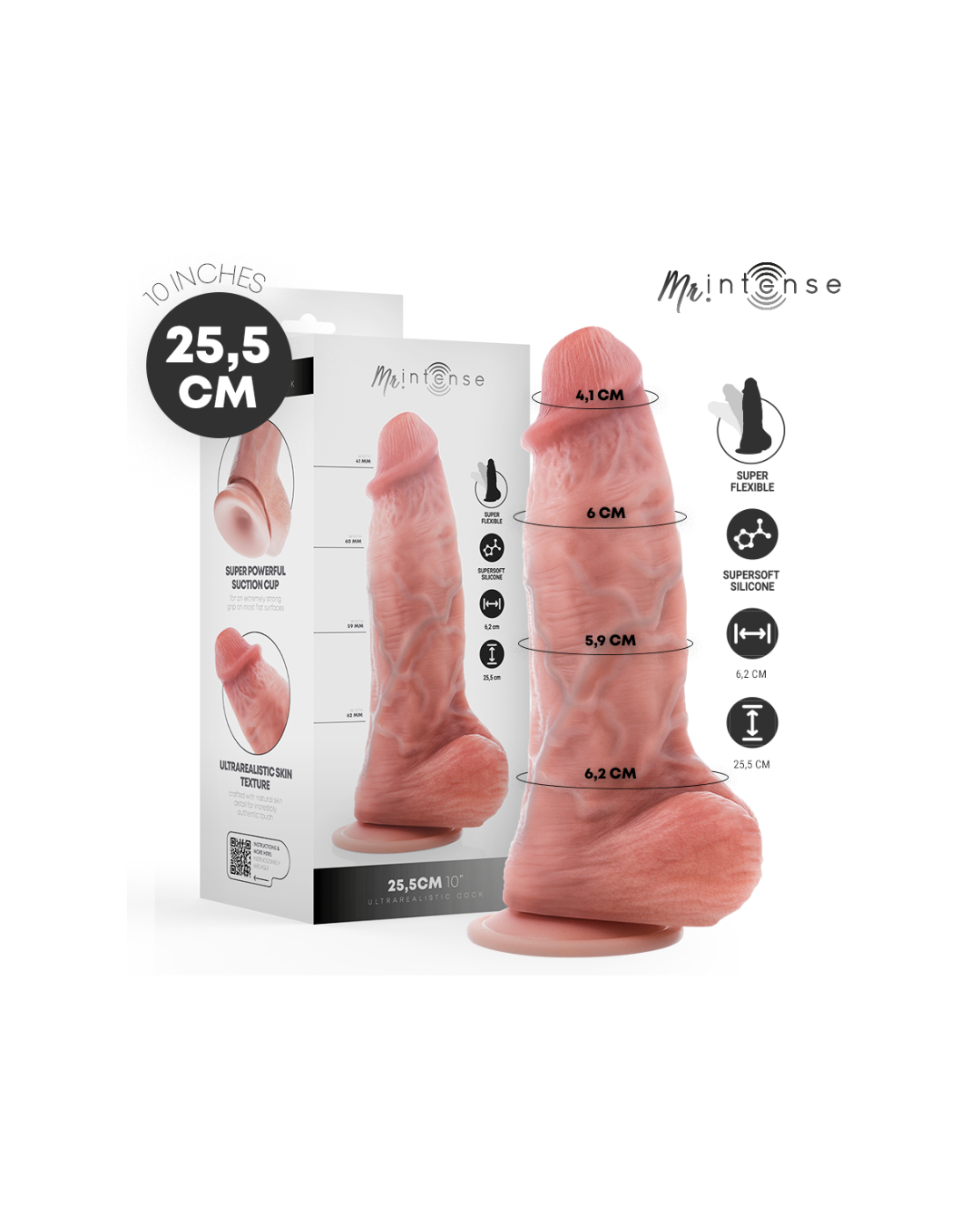 Mr Intense - Spencer Grosser Ultrarealistischer Schwanz Mit Hoden 25,5 Cm