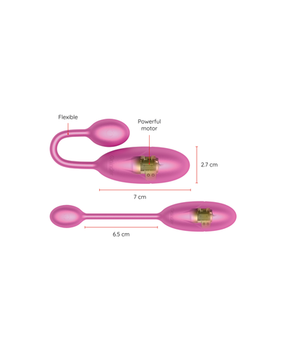 Oninder - Denver Vibrationsei Rosa 7 x 2,7 cm Kostenlose App